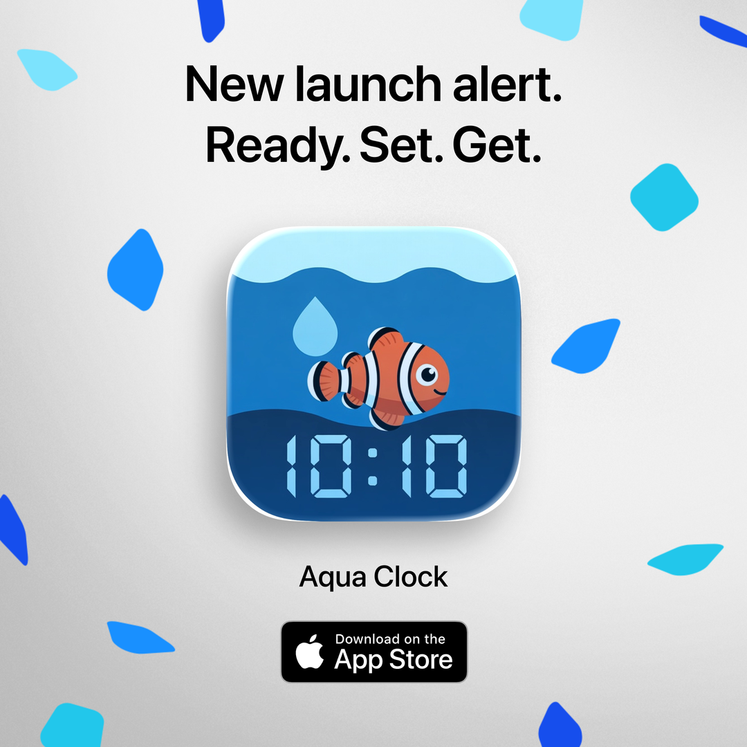 Aqua Clock launch poster